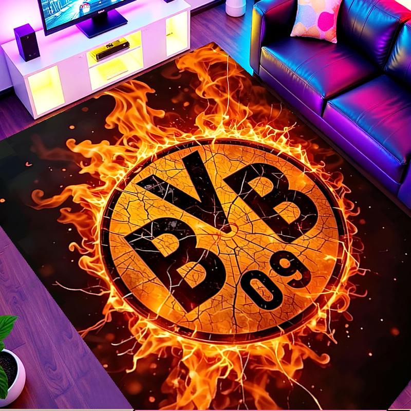 Alfombra Estampada Borussia Dortmund, Alfombra de Piso Lavable, Para Entrada Dormitorio Lavadero Oficina Estudio, Decoración del Hogar Regalo de Cumpleaños Navidad