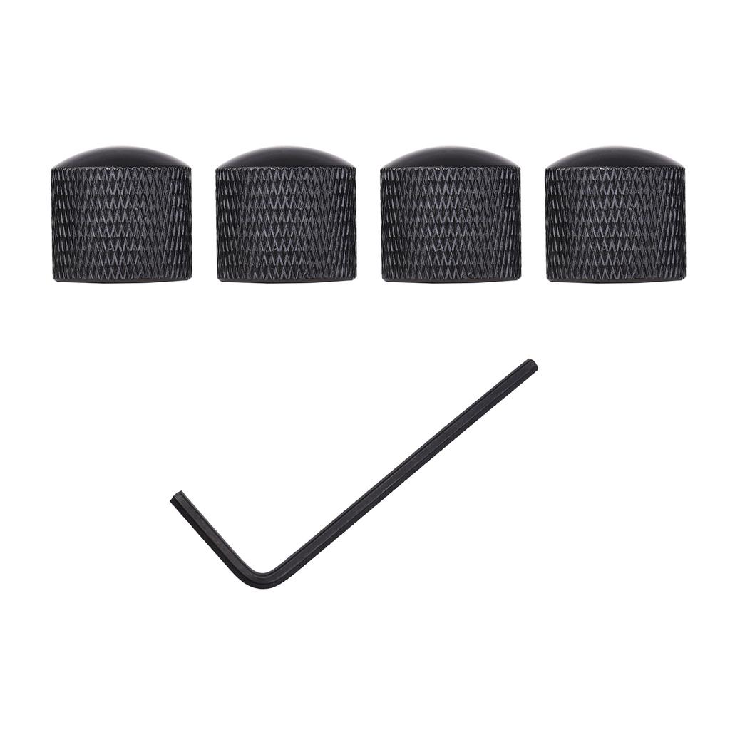 4pcs Metal Volume   Control Knob Dome Knob Set with Inner   Spanner for Electric Guitar Bass