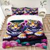 3pcs Tiger Cubs Duvet Cover Set -Includes 1 Duvet Cover and 2 Pillowcases, No Quilt Core, All-Season Home Decor  Yy251111196
