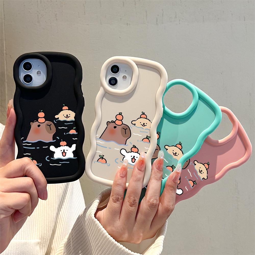 Big Wave Edge Miękki silikonowy materiał Macaron Etui na telefon Odporne na wstrząsy Ochronne gumowe etui na iPhone'a Samsunga Huawei Honor Xiaomi Redmi OnePlus Moto