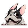 Car Styling Cartoon Dog Stickers French Bulldog Windscreen Vinyl Decal Decor Waterproof Creative Car Stickers Decoration 12*10cm