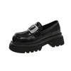 Platform Loafers Women's 2025 New Spring British Style Patent Leather Small Leather Shoes Super Soft and Light Height Increase One Pedal Single Shoes