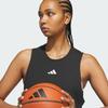 Adidas BASKETBALL Fitness Clothing Women's Black Crew Neck Moderate Ot