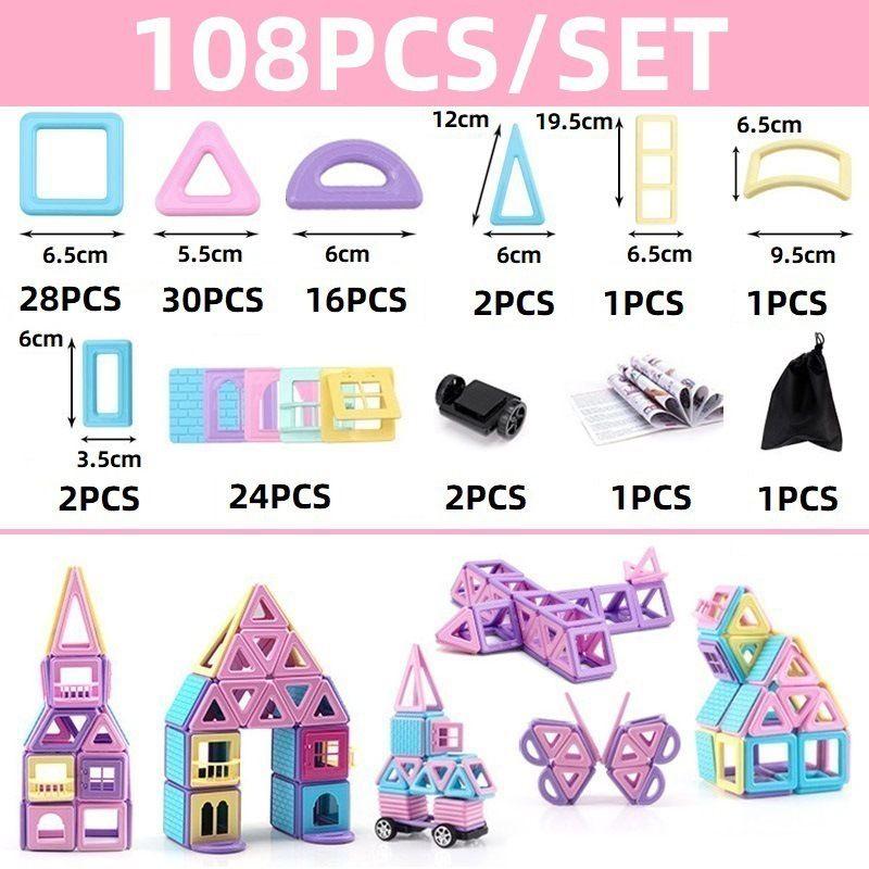 Magnetic Building Blocks Set Creative Educational Toy For Children Adults