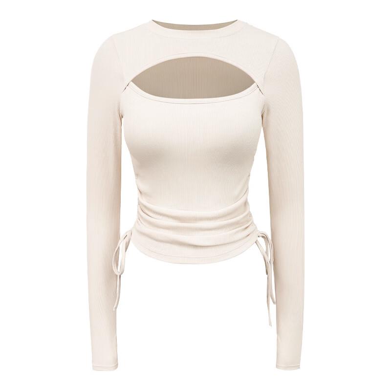 Women s Drawstring Long Sleeve Yoga & Fitness Top