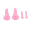 4pcs Vacuum Massage Cup Silicone Facial Suction Massage Cup For Home Use Cellulite Treatment Pink