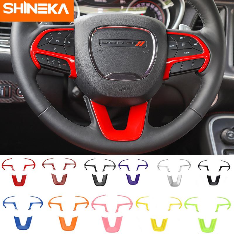

SHINEKA авто наклейки для Dodge Challenger, украшение на руль автомобиля, наклейки, аксессуары для Dodge Challenger