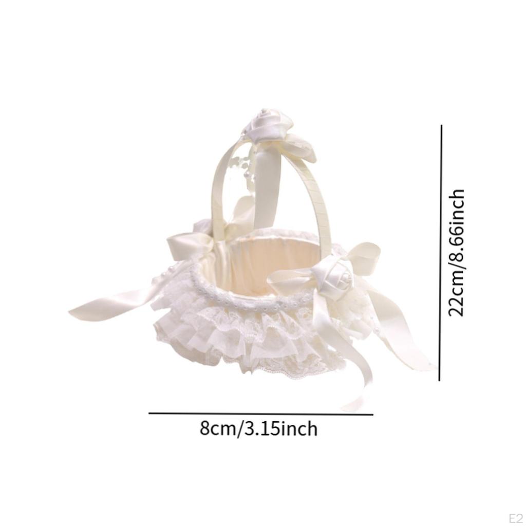 Fashionable Flower Girl Basket for Garden Ceremonies And Parties