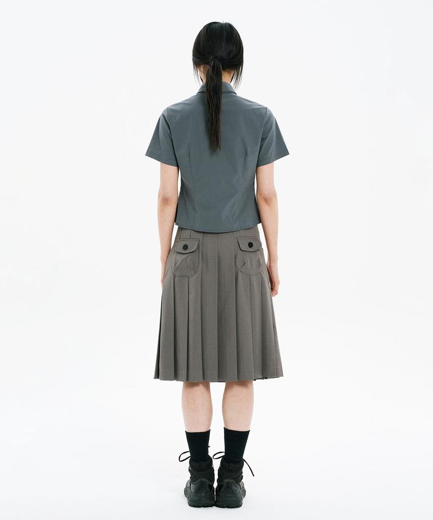 Hanahi Under Pocket Half Shirts Gray