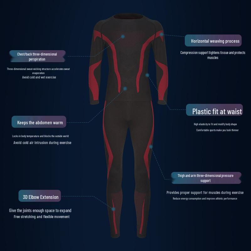 New Quick-Dry Thermal Underwear Suit for Kids & Adults - Ideal for Winter Sports & Outdoor Activities