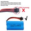 2PCS 7.4V 1200mAh Lithium Battery with SM-4P 4-Pin Plug for EC08 RC Boat RC Car Model Spare Battery