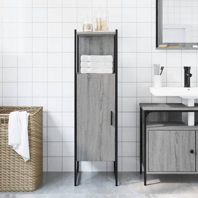 Bathroom Cabinet Gray Sonoma 33 X 33 X 120.5 Cm Engineered Wood