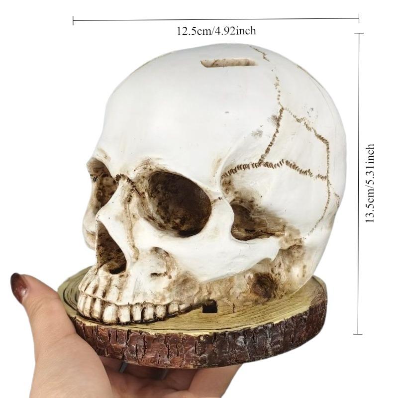 Halloween Skull Knife Holder Cutlery Stand Resin Ornament - Festive Horror Decoration Creative Tabletop Decoration for Halloween
