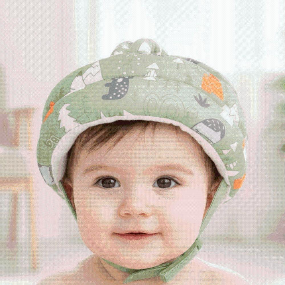Adjustable Strap Head Protector Cartoon Pattern Anti-Fall Headwear Infant Cap  Nursery Floor