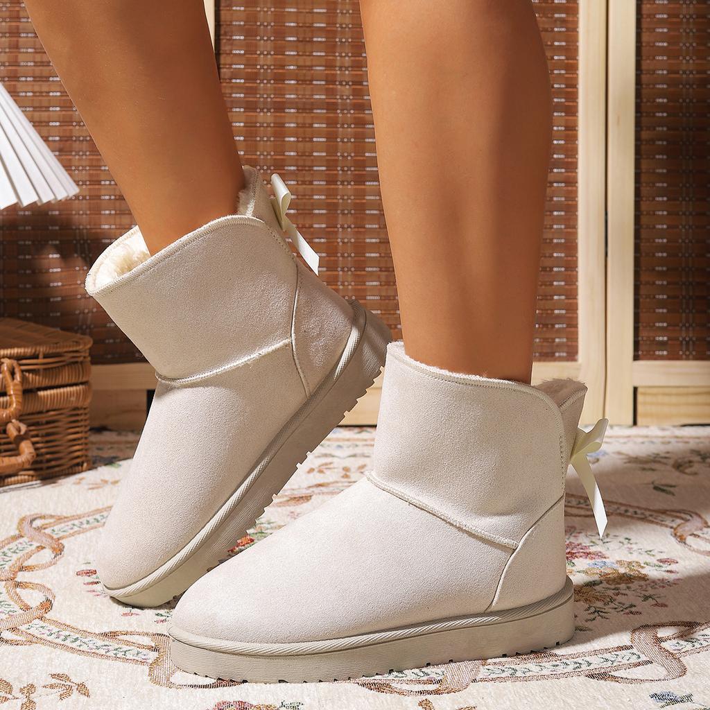 Mode Damen Schneestiefel Paare Winter Rutschfeste Flache Baumwollschuhe für Damen Outdoor Dick Plüsch Warm Knöchelstiefel Damen Zapatos De Mujer
