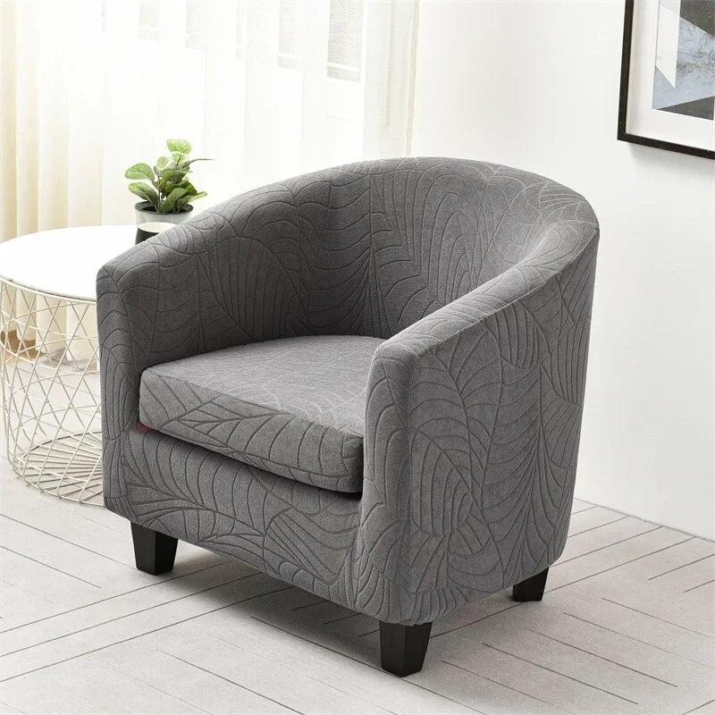 Jacquard Elastic Club Bath Tub Armchairs Chair Covers Stretch Single Sofa Slipcover Couch Cover for Bar Counter with Seat Covers