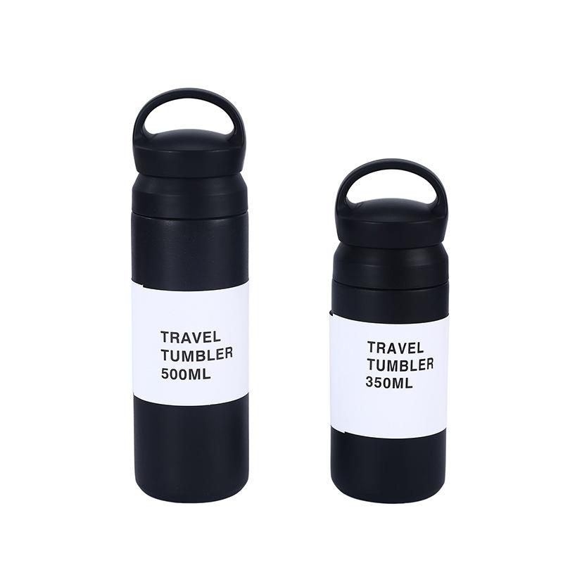 Japanese Design Simple Matte Stainless Steel Coffee Cup Portable Car Office Mark Thermos Cup Gift Letter