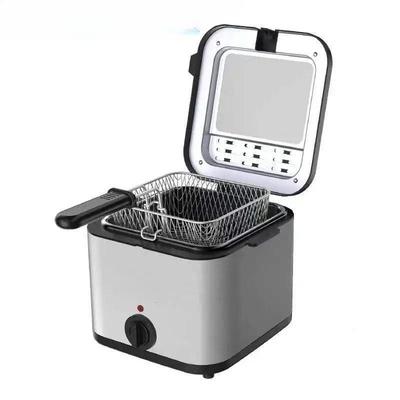 2,5 l Großraum Smart Elektrische Fritteuse Ölfritteuse Mechanischer Temperaturregler Frittierkorb aus Edelstahl