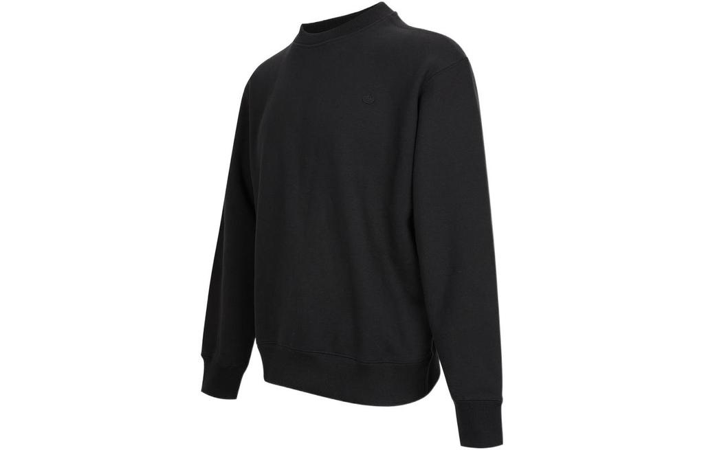 adidas Sweatshirts Men's Black Crew Neck Moderate Regular H09179