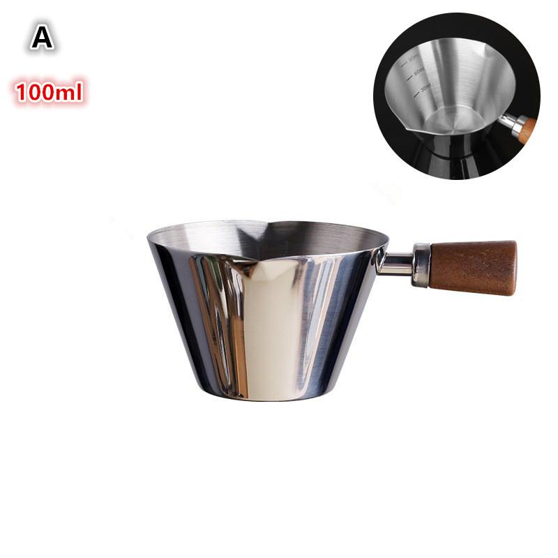 1Pcs Coffee Measuring Cup Stainless Steel Coffee Extract Cup Espresso Cup Italian Liquid Cup Coffee-Ounce Cup Outdoor Tableware