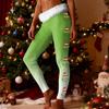 Women's Fashion Casual Fleece-Lined Patchwork Print Straight-Leg Pants