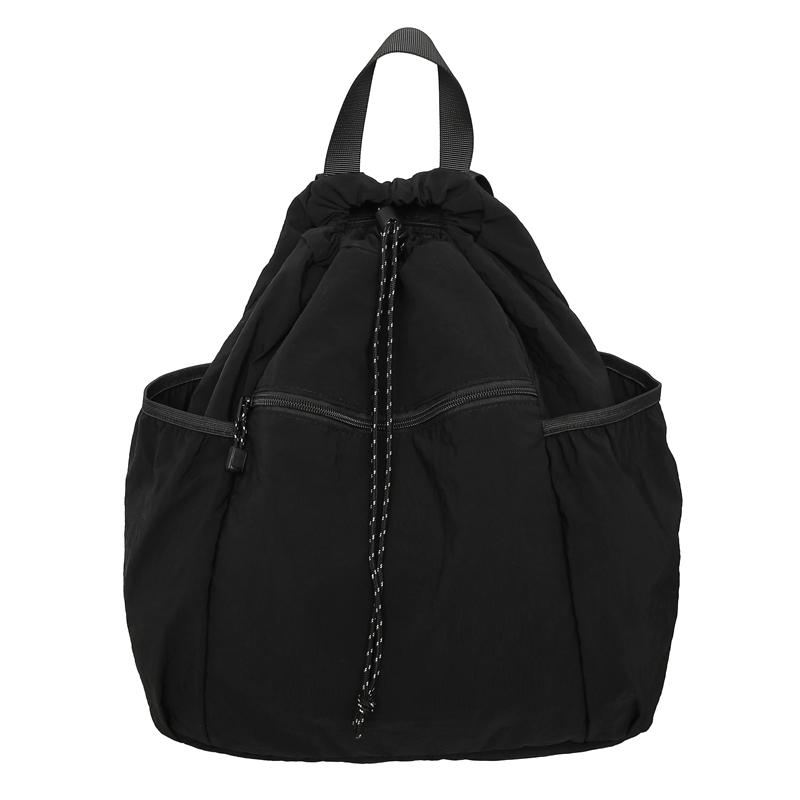 

Однотонный рюкзак женский легкий рюкзак дорожная фитнес-сумка большой емкости сумка на шнурке чёрный