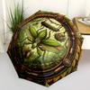 Steampunk Insect Jungle pattern umbrella, portable and foldable design, 8 ribs, a casual accessory for Halloween, Christmas, and birthday gifts.