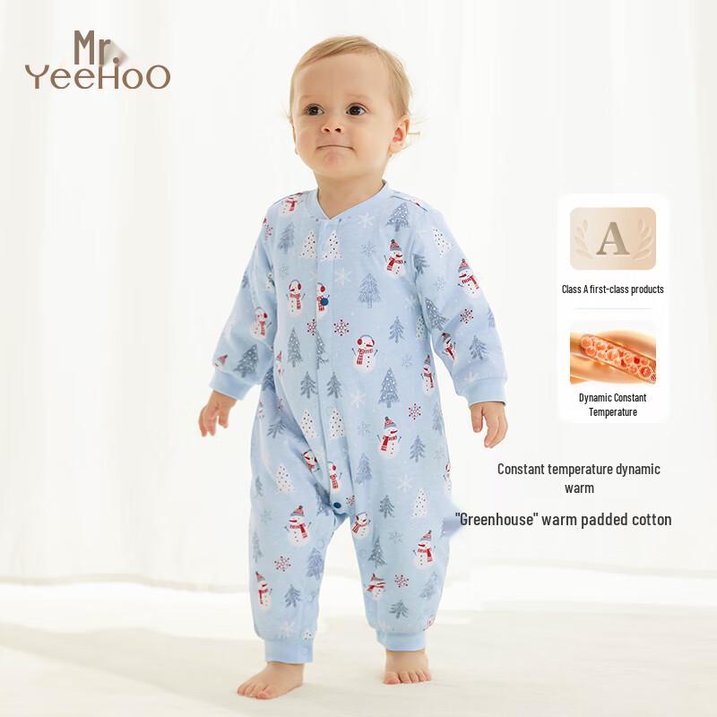 

YEEHOO Padded Combed Cotton Baby Romper Jumpsuit 80