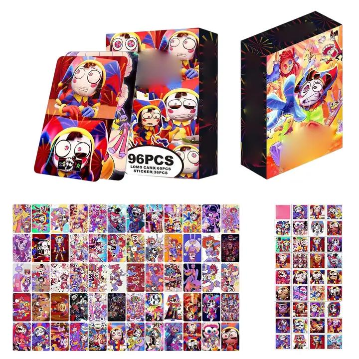 96pcs Collectible Cartoon Character Cards and Stickers Set Includes 60 Cards and 36 Stickers for Collecting and Display