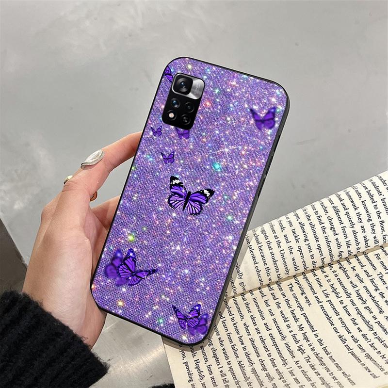 Phone Case For Xiaomi Redmi Note 13 12 11 10 Pro 12S 11S Redmi 13C 10 A1 A2 A3 Aesthetic Purple Case