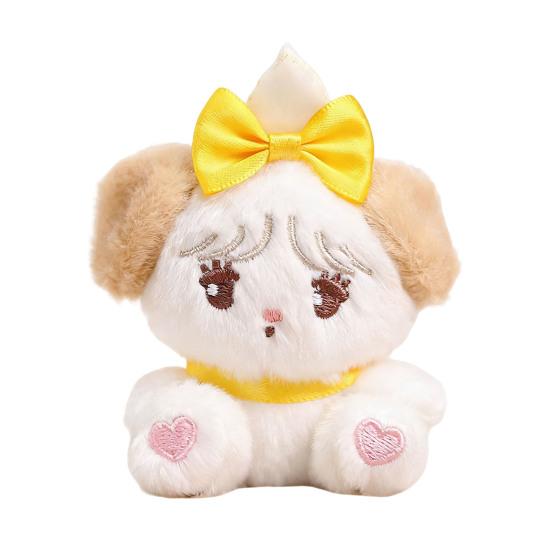 Plush Animal Keychain Stuffed Cartoon Dog Cat Rabbit Bear Doll Key Ring Pendant Bag Charm Backpack Hanging Decoration