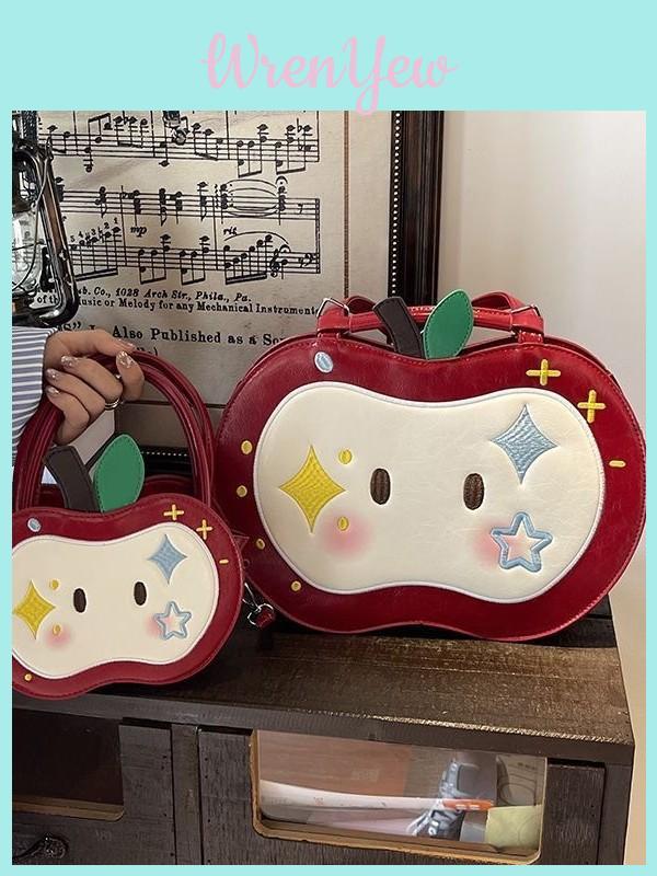 Fashionable Small Apple Backpack With Pu Leather And Padded Shoulder Straps For Casual Outings