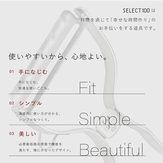 KAI T-Type Peeler Peeling Tool Rust-Resistant All Stainless Steel Silver SELECT100 DH3000