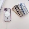 Electroplated Magnetic Transparent Phone Case for iPhone 17 with 12 Lens Film for 14 Pro