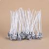 50 Pieces Cotton Candle Wicks Clean Flame Pre-Tabbed Wicks Cotton Candle Wick Smokeless Easy To Use for Beginners