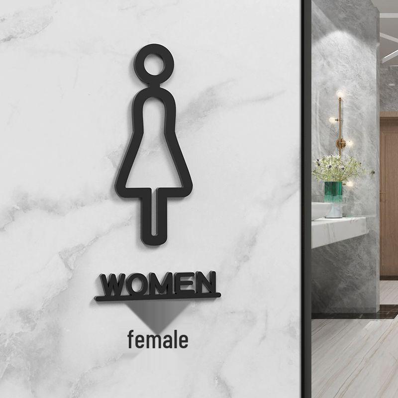 Niestandardowe znaki toaletowe: Kreatywne naklejki na toaletę do biura i hotelu dla mężczyzn/kobiet