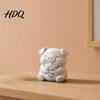 Soft Shape Pig Decoration 3D Printed Cute Figurine Small Holding Flower Bouquet