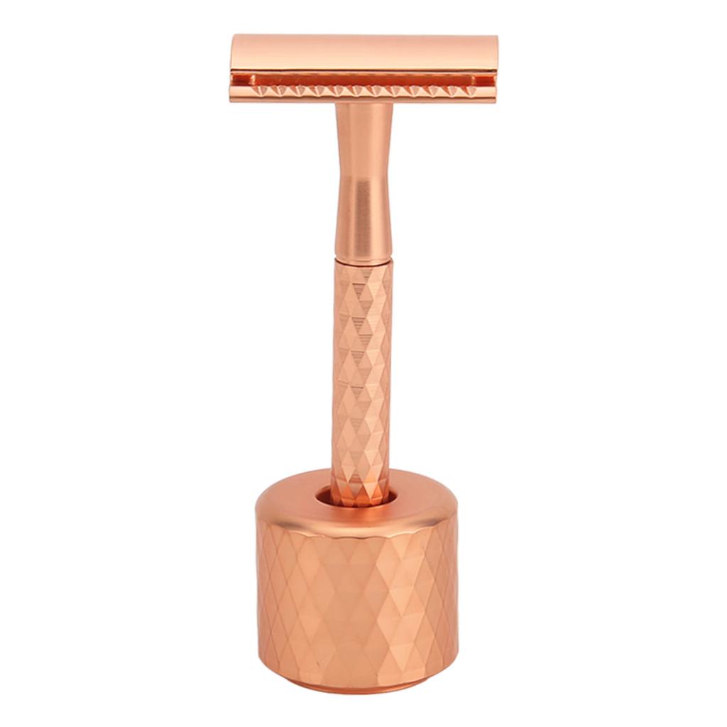 Men Manual Double Edge Trimming Kit Beard Trimmer Safety Long Handle Trimming Tool with Stand