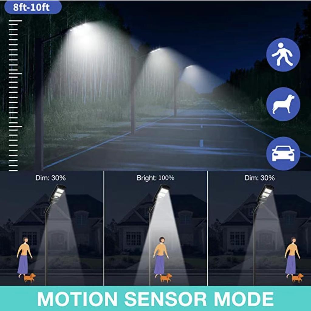 2000W Solar Street Lamp Outdoor Remote Waterproof for Garden Jardin Para Exterior Landscape Spotlight Wall Powered Flood