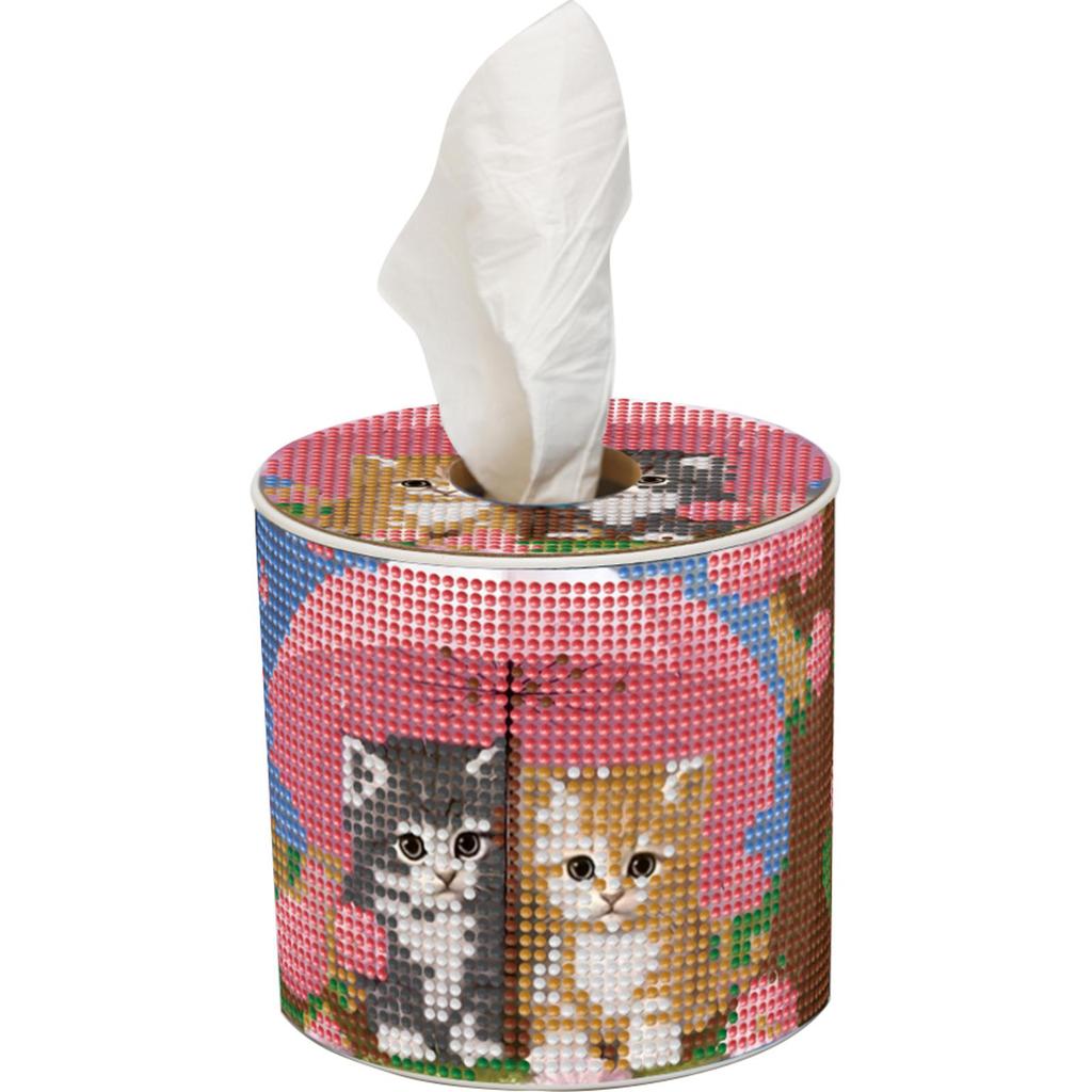 5D DIY Diamond Art Rhinestones Decorative Tissue Box Full Drill Crystal Mosaic Tissue Holder for Home Car Desk Decoration Craft