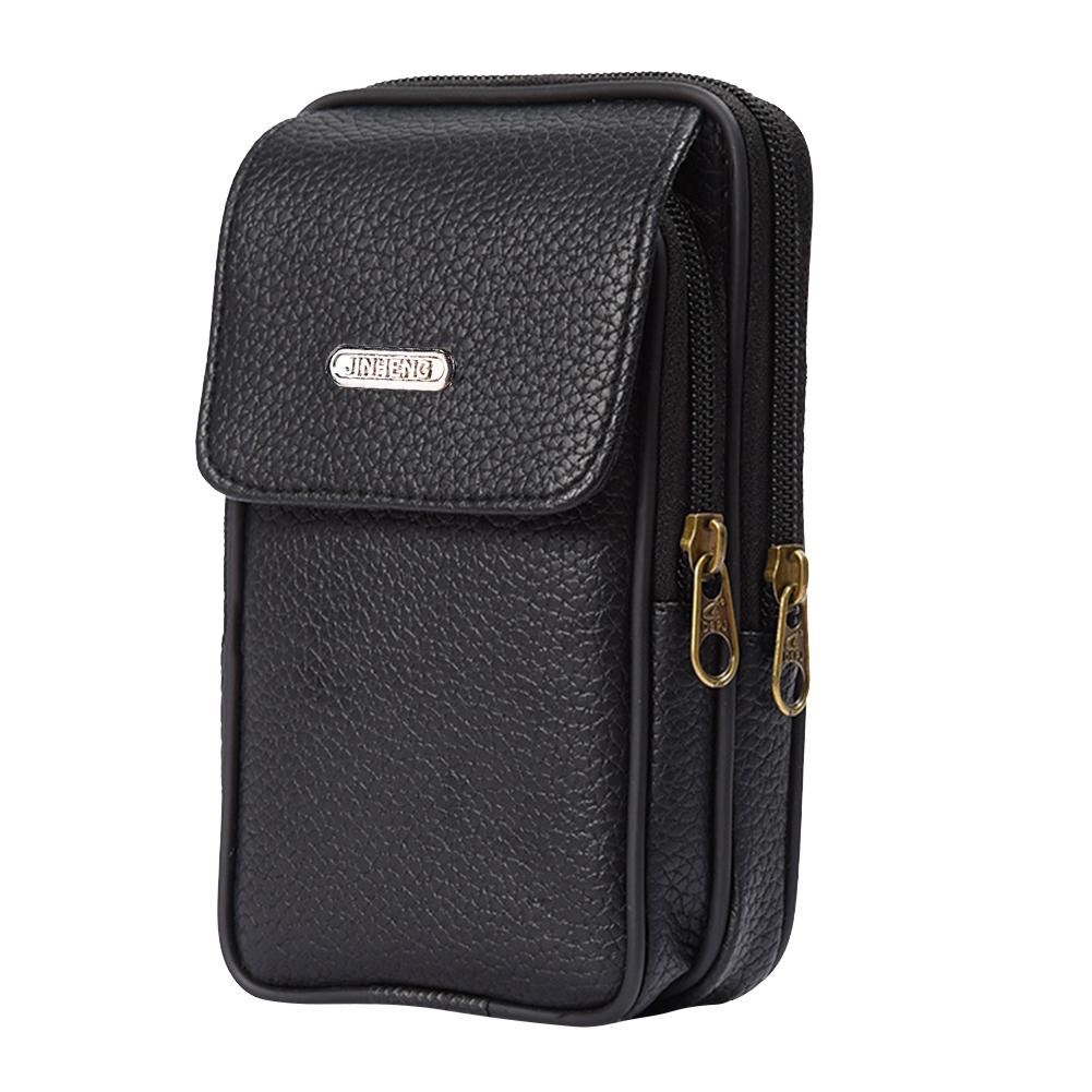Men Smartphone Belt Pocket Leisure Small Leather Bum Pack Purse Wallet Holder Wallet Purse Pocket Phone Holster Belt Case