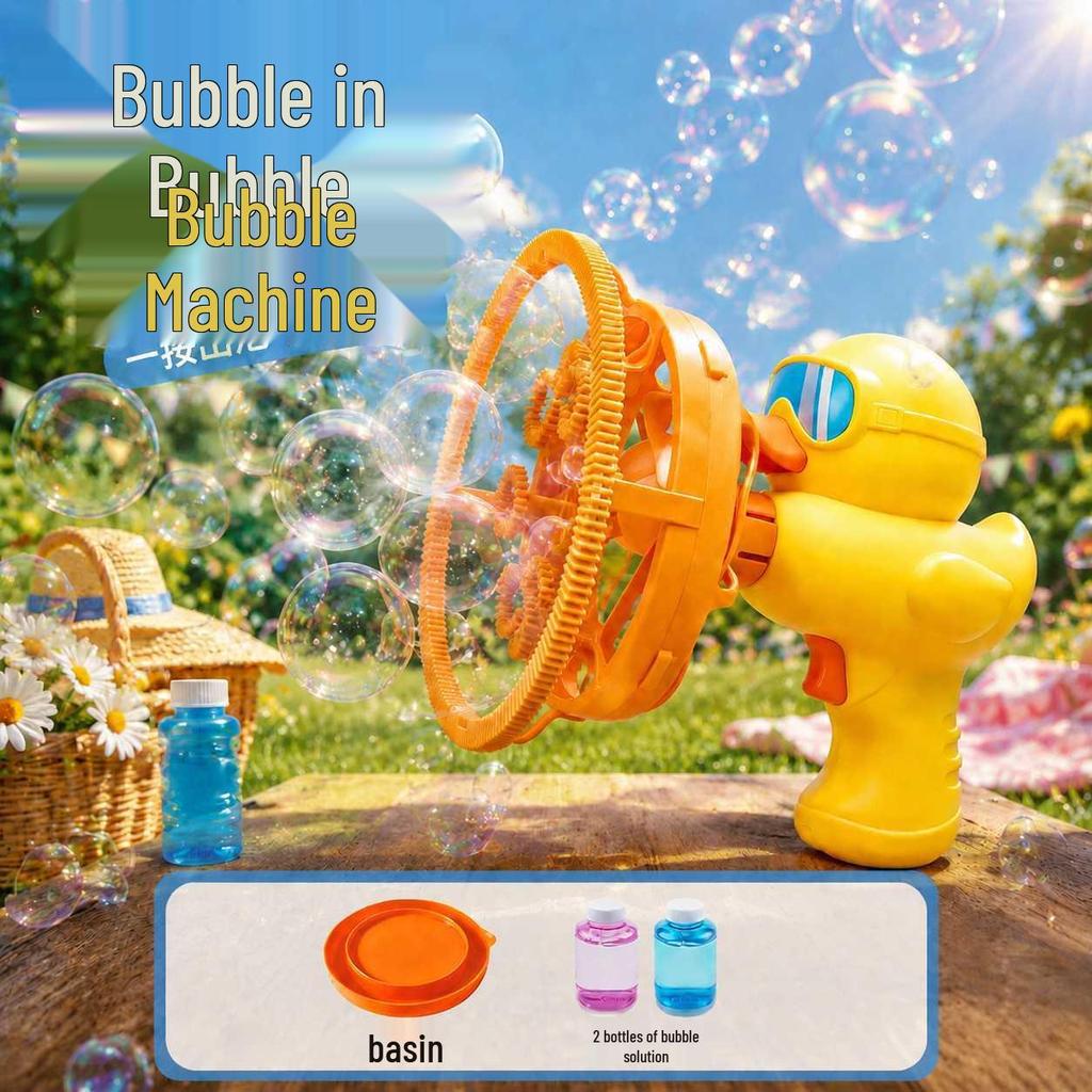 New Handheld Fully Automatic Bubble Machine for Kids and Adults - Perfect Outdoor Fun and Gift