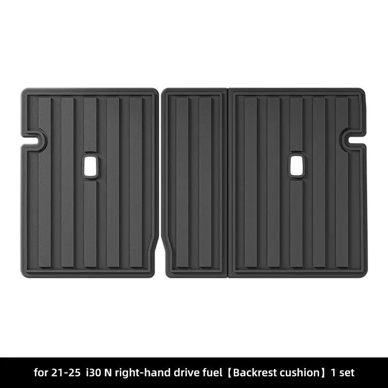 For Hyundai I30 N 2021-2025 RHD Car Carpets Trunk Mat TPE Backrest Protector Mat All-Weather Trunk Pad Cargo Liner 3D Floor Mats