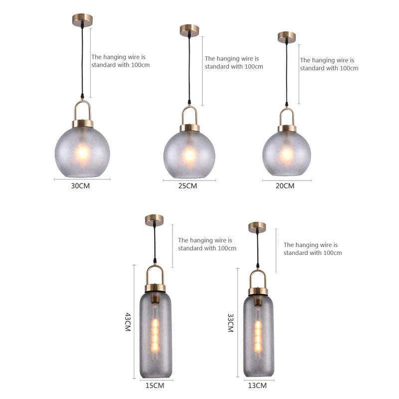 Lămpi Suspendate cu Glob de Sticlă Nordică pentru Restaurant, Sală de Mese, Bucătărie, Lămpi Suspendate, Lămpi de Studiu, Lămpi de Noptieră pentru Dormitor, Corpuri de Iluminat