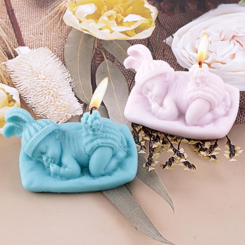 

3D Baby Sleeping Shape Silicone Mold Kitchen Diy Fondant Cake Baking Chocolate Mold Handmade Soap Candle Plaster Resin Clay Tool 1PCS