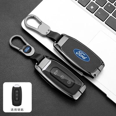 KLKT4 Leather Car Smart Key Case Cover Shell Keyless Protector Holder Fob For Territory EV Keychain Keyless Remote Accessories