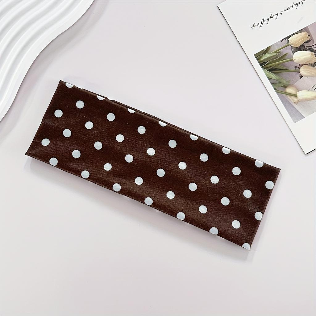 1pc Women's Stylish Polka Dot Headband Sweat-Wicking Workout Hairband Secure Fit For Yoga Running Gym Travel Casual Wear
