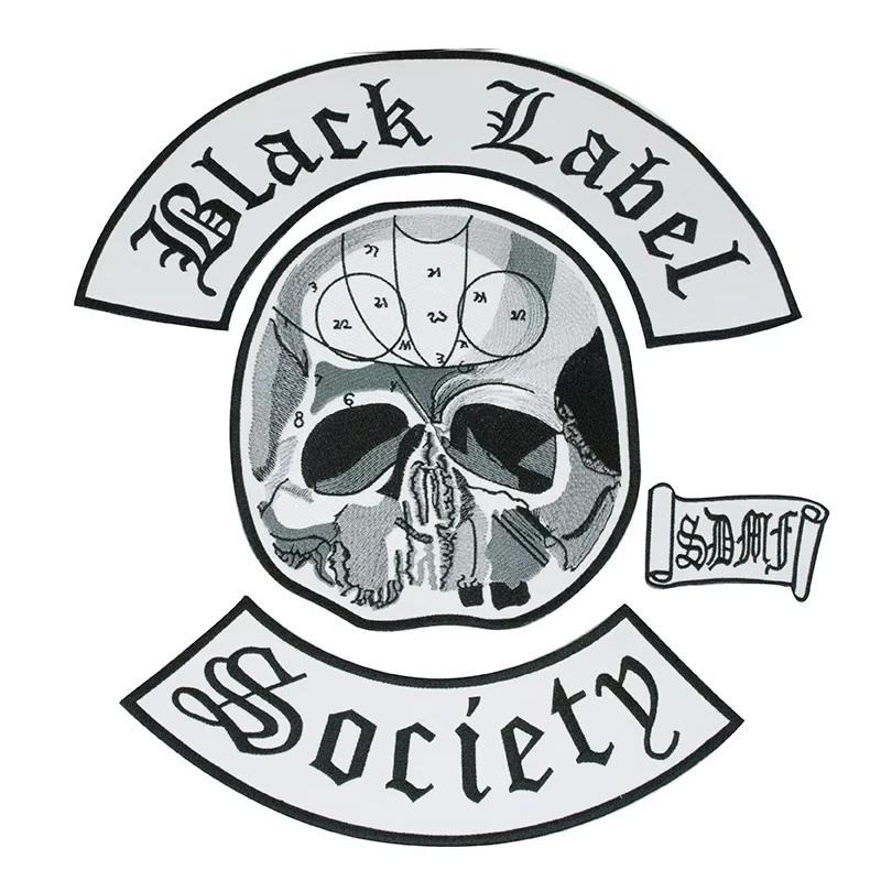 Black Biker Label Society Biker Back