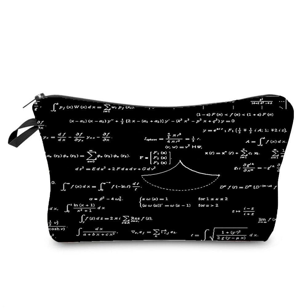 Women Chemical Physics Formulas Print Cosmetic Bag Toiletries Organize Travel Storage Case 6768
