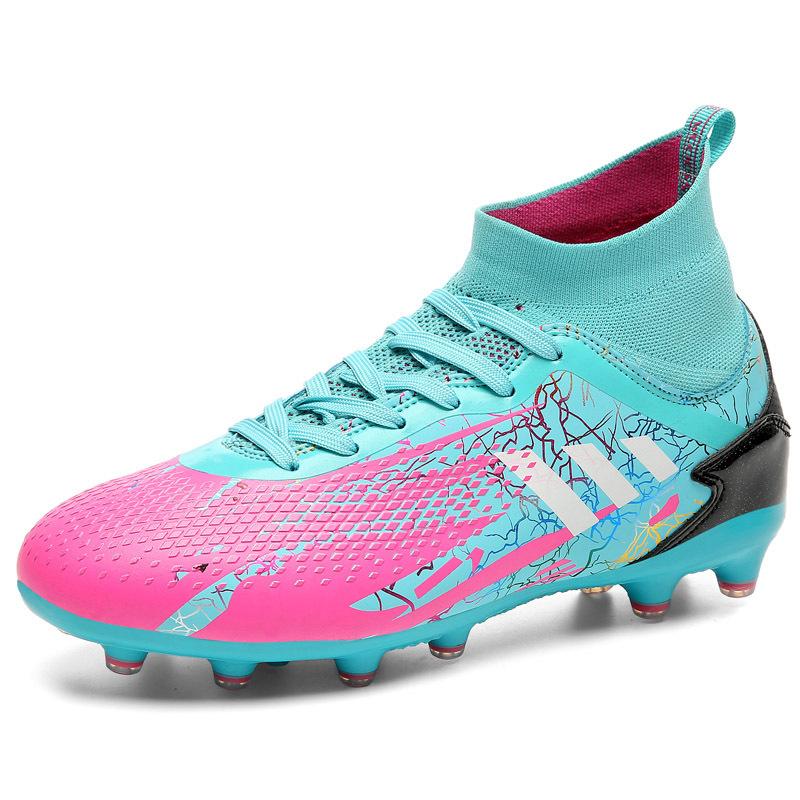 New high-top football shoes, men's AG long nails artificial turf TF broken nails training children's men's and women's sneakers